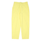 Yellow Womens Relaxed Leg Trousers Cotton Blend Zip W29 L27 Casual Summer Pants
