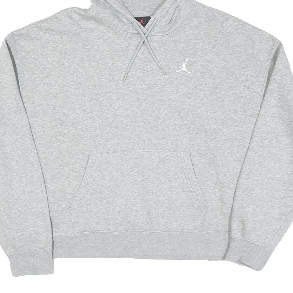 AIR JORDAN Womens Grey Pullover Hoodie S Jumpman Logo Casual Sportswear