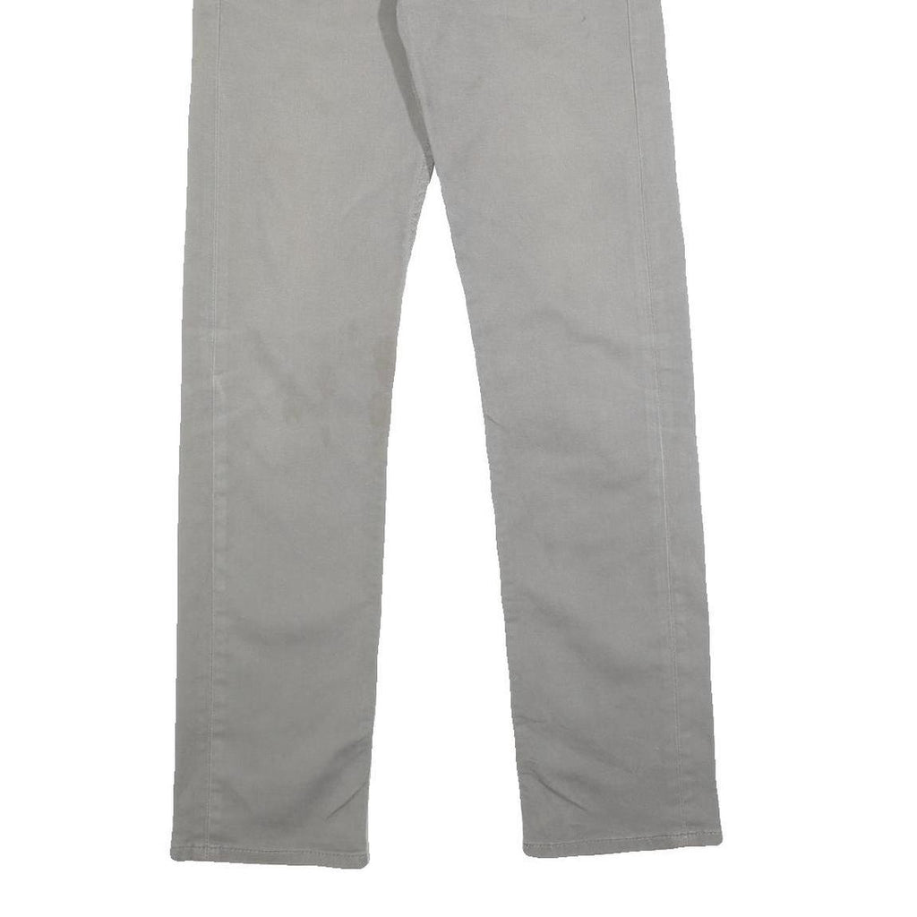 LEVI'S 513 Mens Slim Grey Cotton Blend Jeans W29 L32 Zip Closure