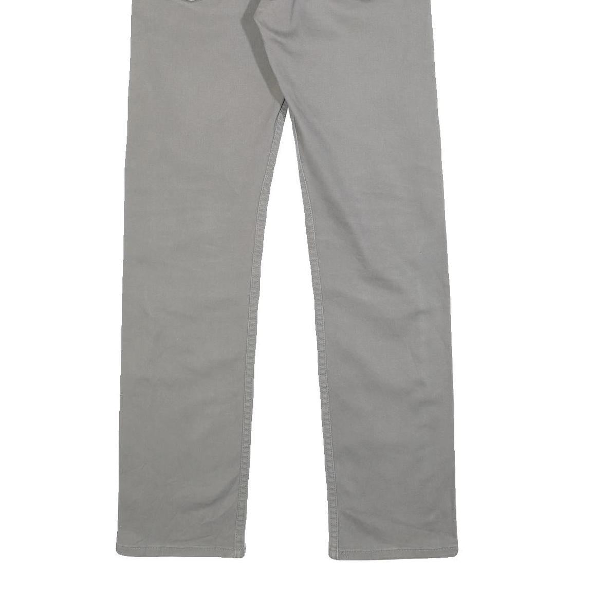 LEVI'S 513 Mens Slim Grey Cotton Blend Jeans W29 L32 Zip Closure