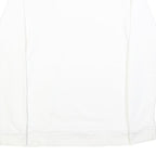 ADIDAS Mens White Crew Neck S Logo Sweatshirt Cotton Blend Casual Pullover