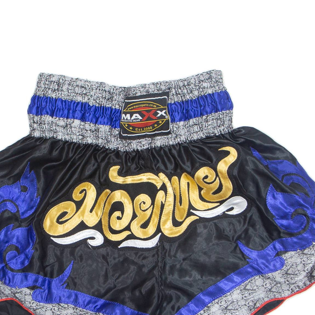 MAX SPORTS Fight Wear Mens Sports Shorts Blue Relaxed Crazy Pattern L W24