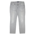 TOMMY HILFIGER Womens Jeans Grey Regular Straight Denim Stone Wash W33 L32