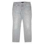 TOMMY HILFIGER Womens Jeans Grey Regular Straight Denim Stone Wash W33 L32