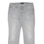TOMMY HILFIGER Womens Jeans Grey Regular Straight Denim Stone Wash W33 L32