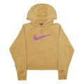 NIKE Womens Beige Hoodie M Cotton Blend Casual Sports Pullover M Size