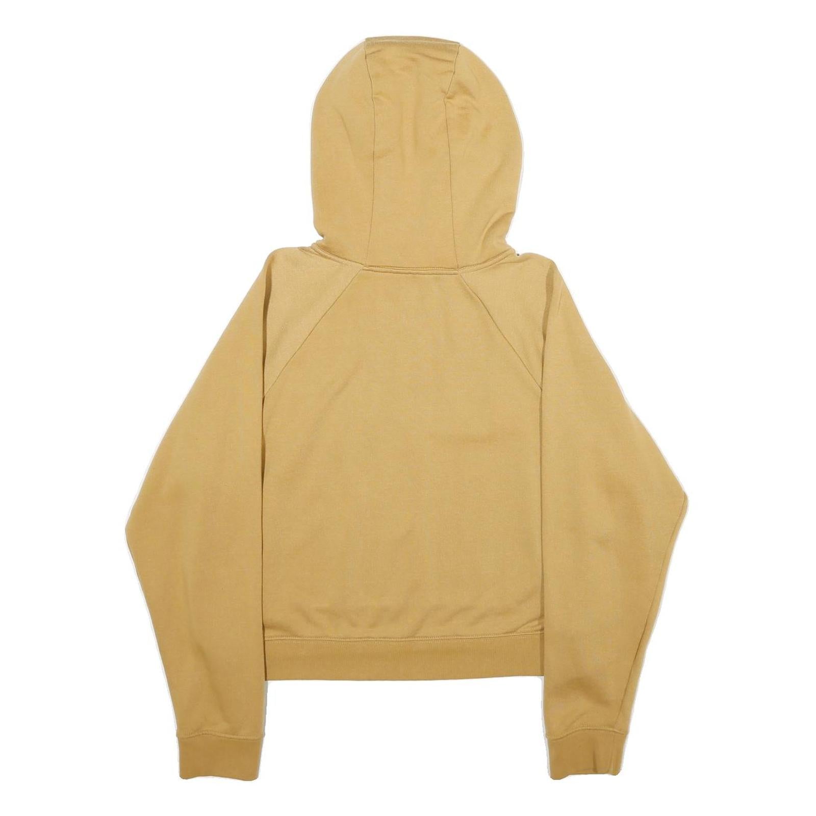 NIKE Womens Beige Hoodie M Cotton Blend Casual Sports Pullover M Size