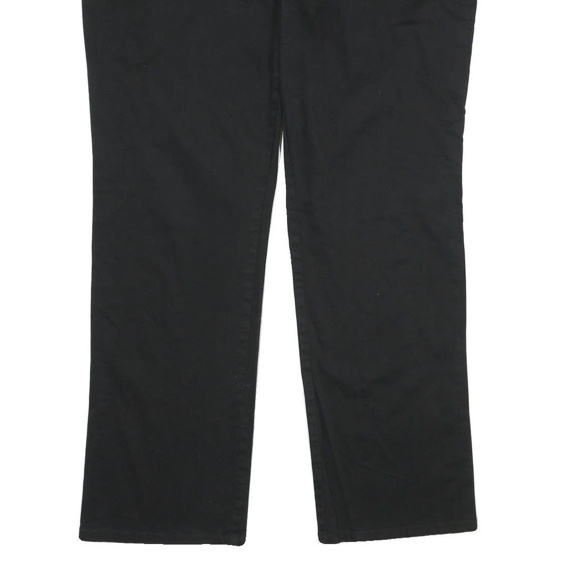 DICKIES Womens Black Relaxed Straight Trousers W40 L32 Cotton Blend Zip