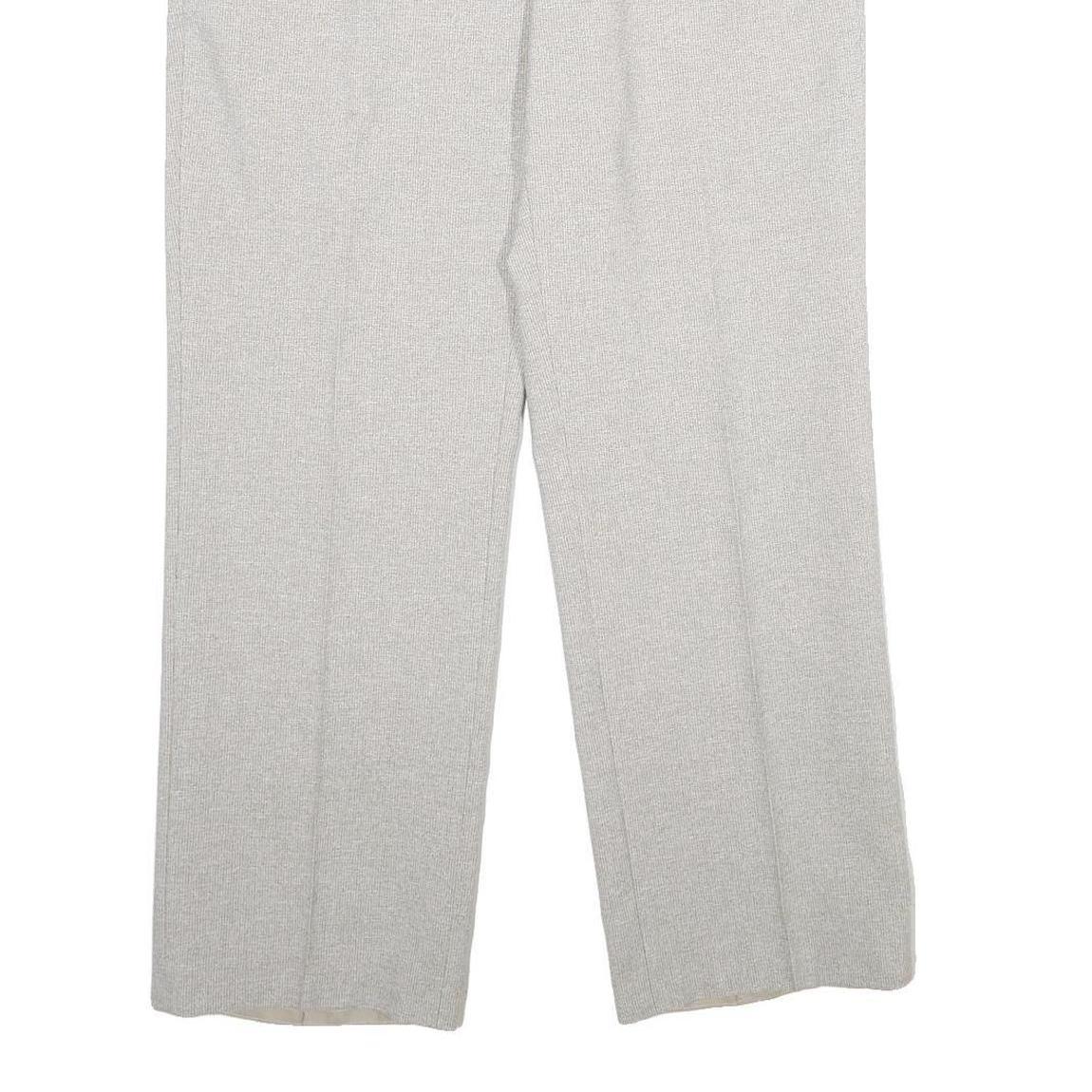 CANDA Mens Wool Blend Regular Fit Grey Trousers W32 L30 Classic Zip Fastening