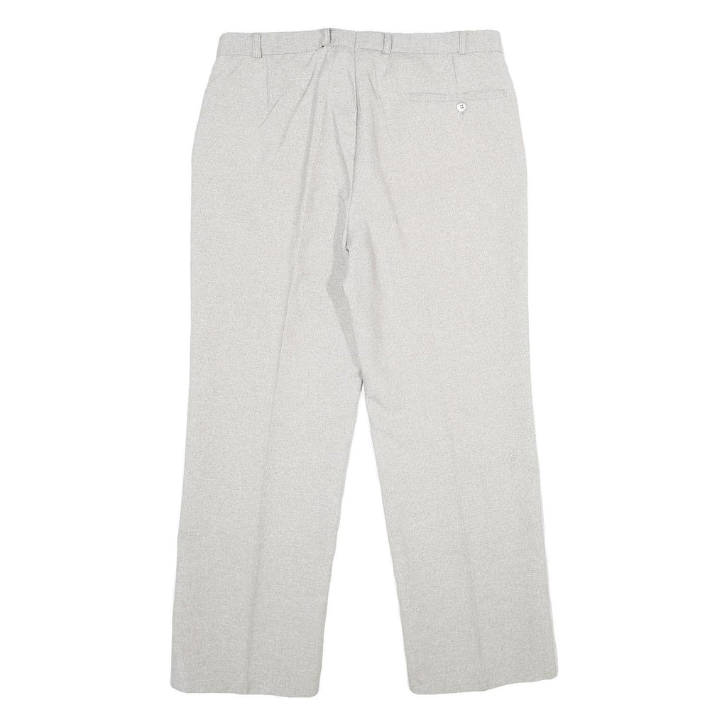 CANDA Mens Wool Blend Regular Fit Grey Trousers W32 L30 Classic Zip Fastening