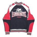 LONSDRIVE Mens Blue & Red Cotton Zip Jacket S Logo Patch Sports Racing Style
