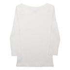 LAUREN RALPH LAUREN Womens White Basics Top 3/4 Sleeve Boat Neck Cotton M