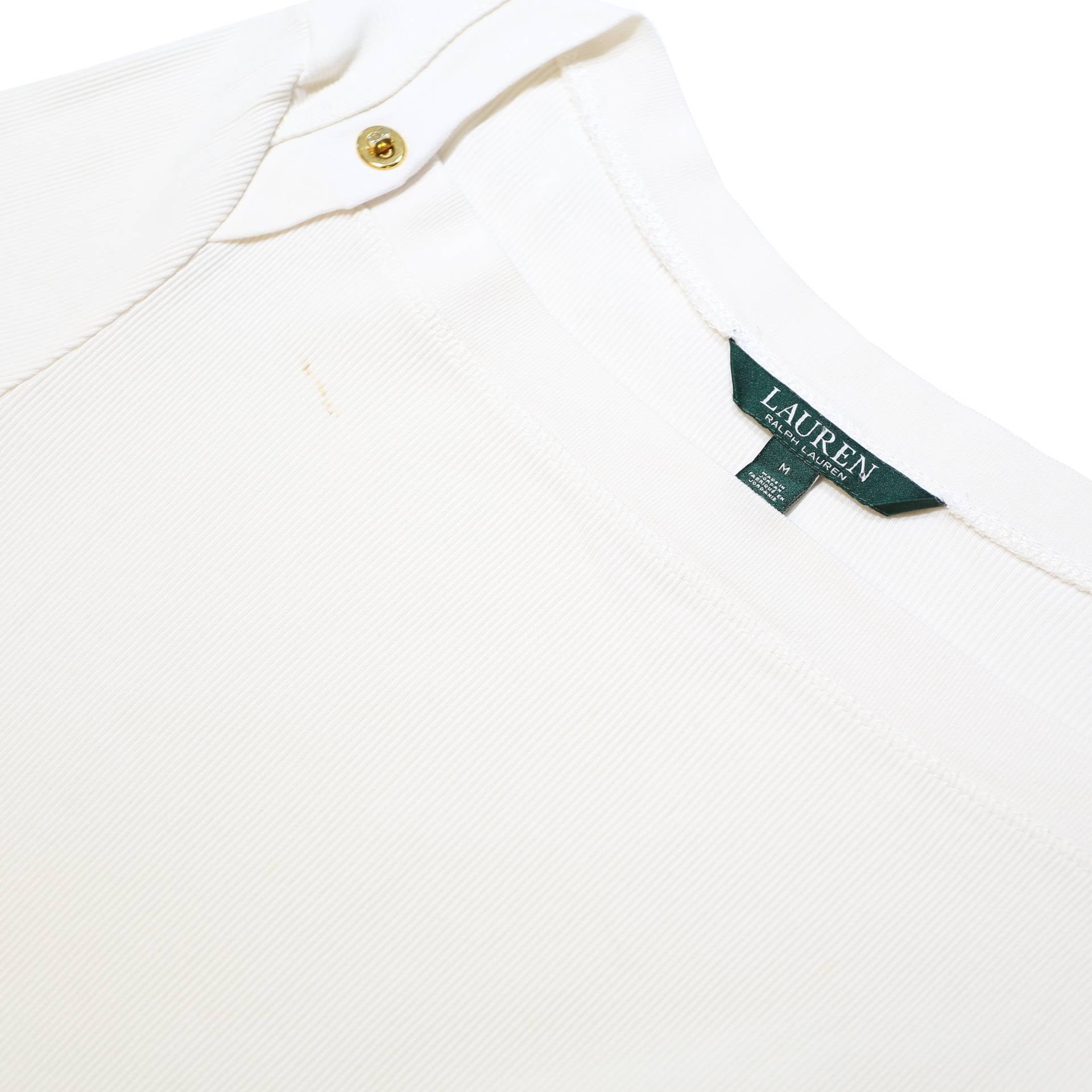 LAUREN RALPH LAUREN Womens White Basics Top 3/4 Sleeve Boat Neck Cotton M