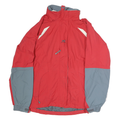HELLY HANSEN Womens Red & Grey Outdoor Jacket S Polyester Zip Plain Weatherproof
