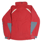 HELLY HANSEN Womens Red & Grey Outdoor Jacket S Polyester Zip Plain Weatherproof