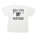 Mens White Pell City Panthers Graphic T-Shirt M Short Sleeve Crew Neck Cotton
