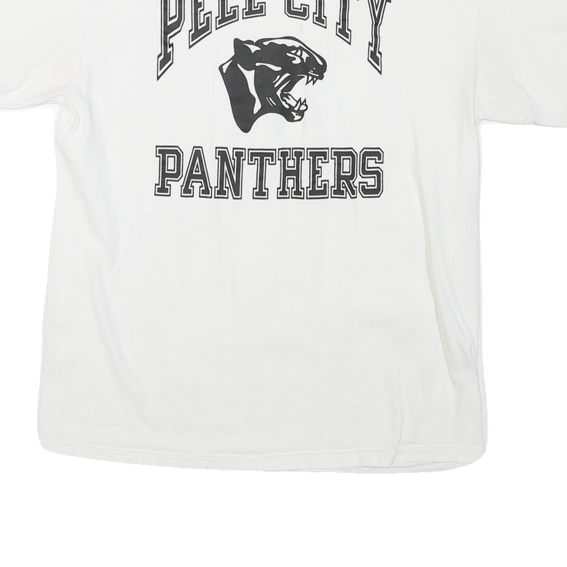 Mens White Pell City Panthers Graphic T-Shirt M Short Sleeve Crew Neck Cotton