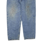 CARHARTT Mens Blue Regular Fit Straight Leg Denim Jeans W44 L30 Zip Closure