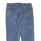 CARHARTT Mens Blue Regular Fit Straight Leg Denim Jeans W44 L30 Zip Closure