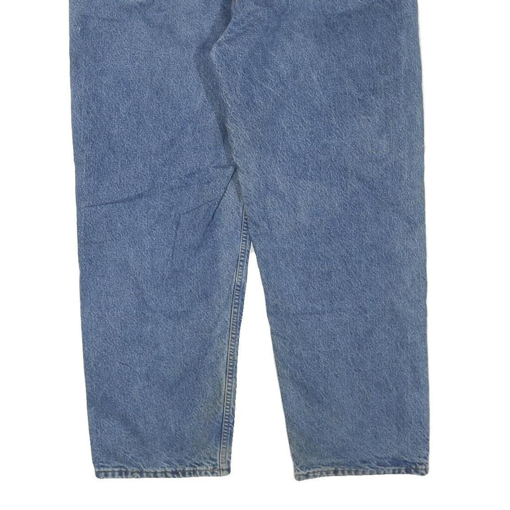 CARHARTT Mens Blue Regular Fit Straight Leg Denim Jeans W44 L30 Zip Closure