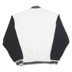 FRUIT OF THE LOOM Mens White & Black Department Of Justice Button Jacket L
