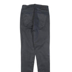 LEVI'S Womens Cotton Blend Black Slim Skinny Trousers W25 L32 Stylish Zip