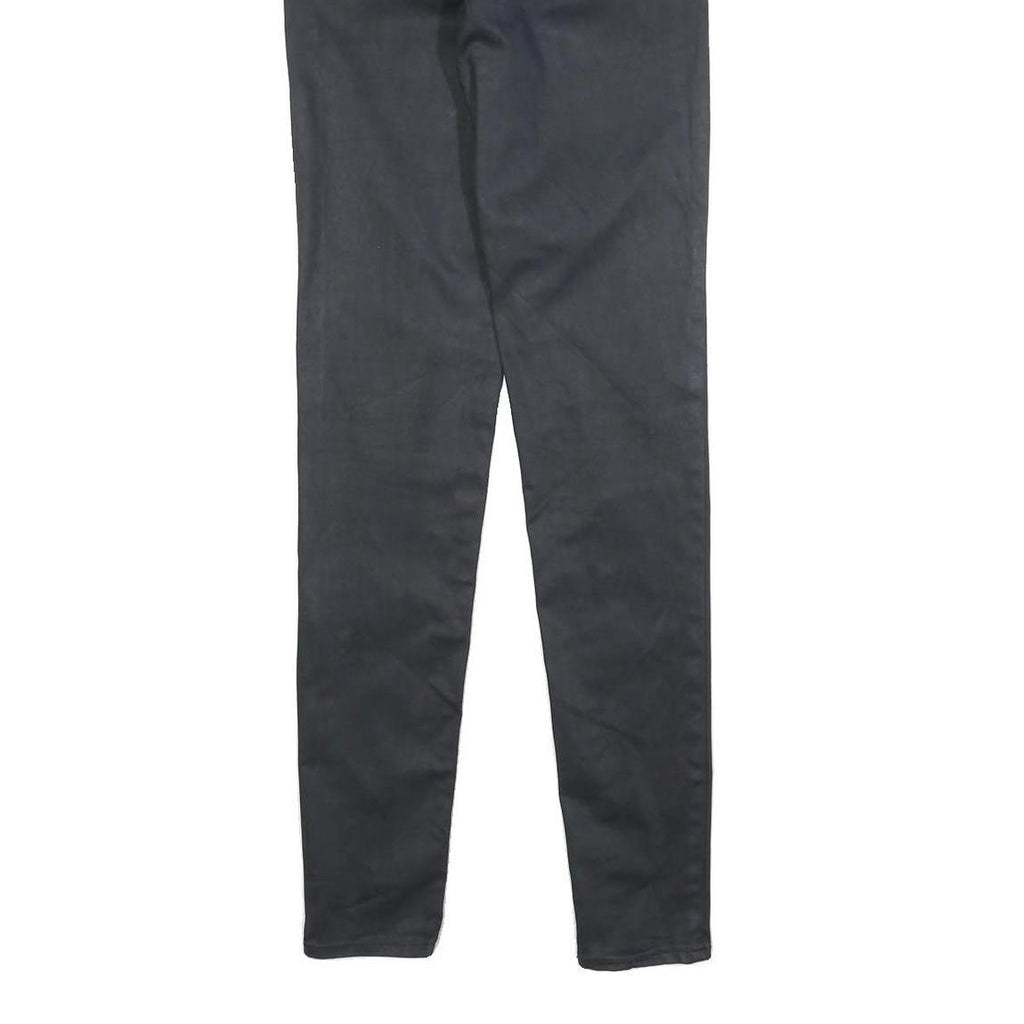 LEVI'S Womens Cotton Blend Black Slim Skinny Trousers W25 L32 Stylish Zip