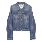 DIESEL Mens Blue Denim Jacket M Cotton Blend Classic Button Closure Stylish