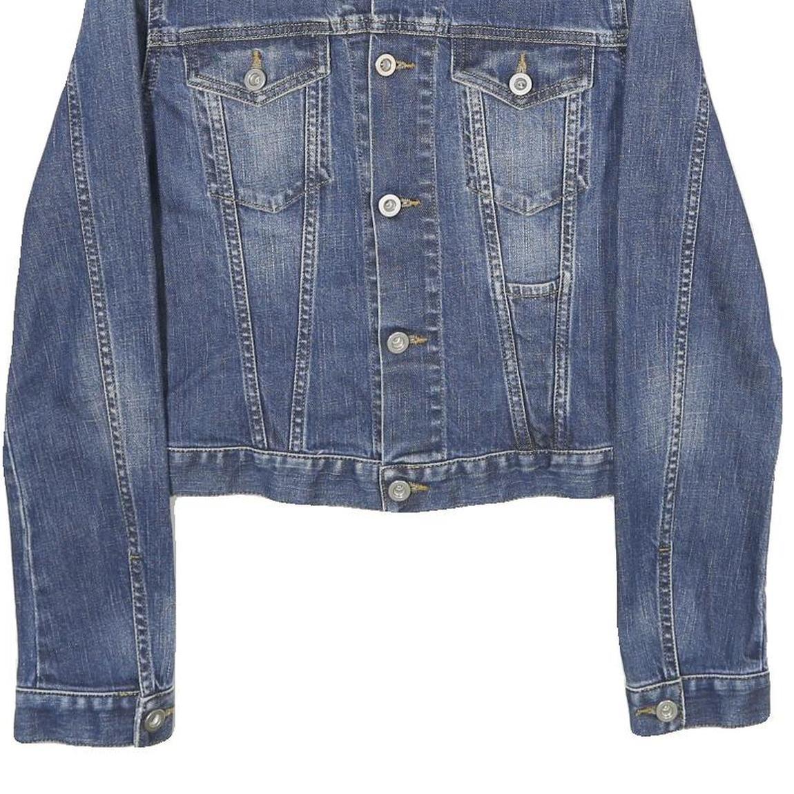 DIESEL Mens Blue Denim Jacket M Cotton Blend Classic Button Closure Stylish