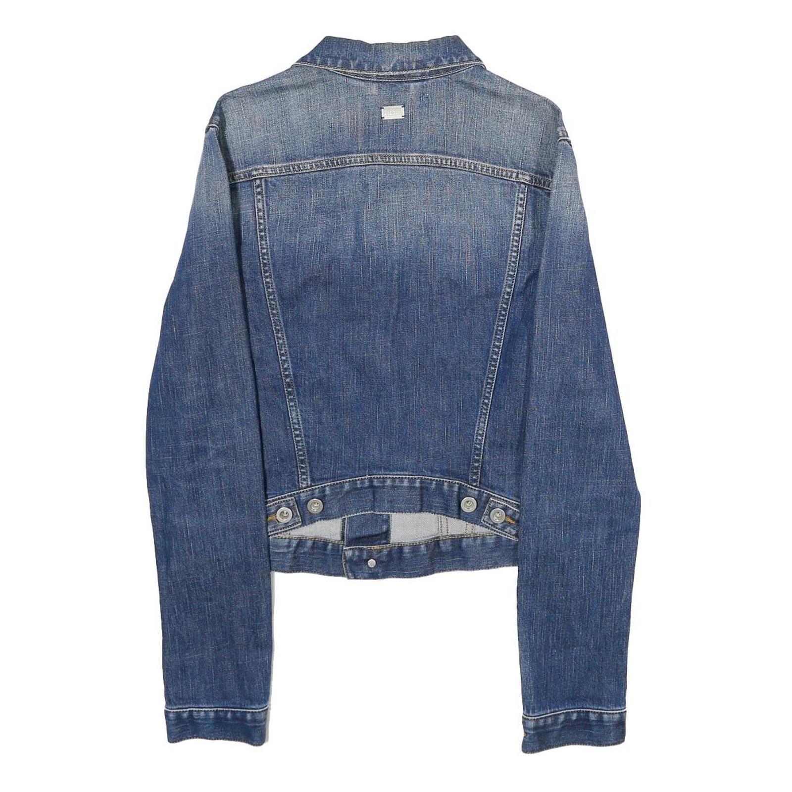 DIESEL Mens Blue Denim Jacket M Cotton Blend Classic Button Closure Stylish