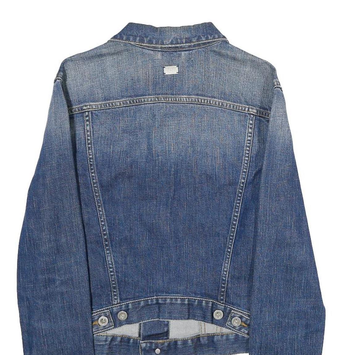 DIESEL Mens Blue Denim Jacket M Cotton Blend Classic Button Closure Stylish