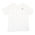 NIKE Boys White T-Shirt XL Short Sleeve Crew Neck All Over Swoosh Print