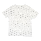NIKE Boys White T-Shirt XL Short Sleeve Crew Neck All Over Swoosh Print
