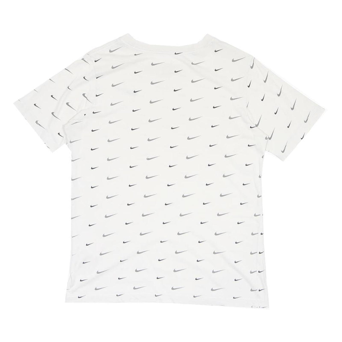 NIKE Boys White T-Shirt XL Short Sleeve Crew Neck All Over Swoosh Print