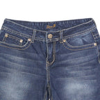 7 FOR ALL MANKIND Womens Denim Blue Shorts S W28 Classic Fit Jeans
