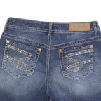 7 FOR ALL MANKIND Womens Denim Blue Shorts S W28 Classic Fit Jeans