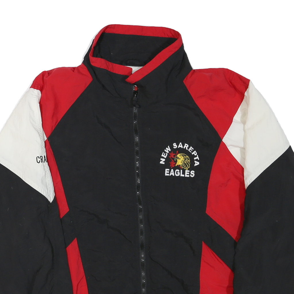 CANADA Mens Black & Red New Sarepta Eagles Zip Jacket 2XL Polyester Blend