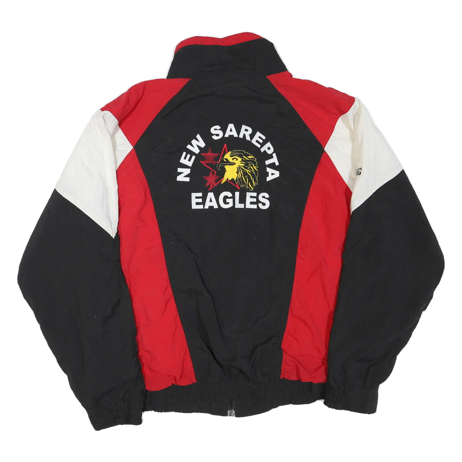 CANADA Mens Black & Red New Sarepta Eagles Zip Jacket 2XL Polyester Blend