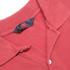 KAPPA Mens Red Short Sleeve Plain L Logo Cotton Polo Shirt Casual Summer