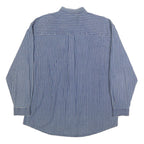 DISNEY Mens Blue Check Cotton Shirt L Mickey Embroidered Pocket Casual