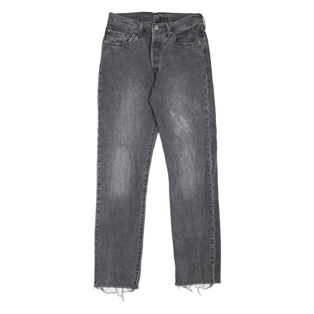 LEVI'S 501 Jeans Womens Grey Regular Straight Stone Wash W27 L30