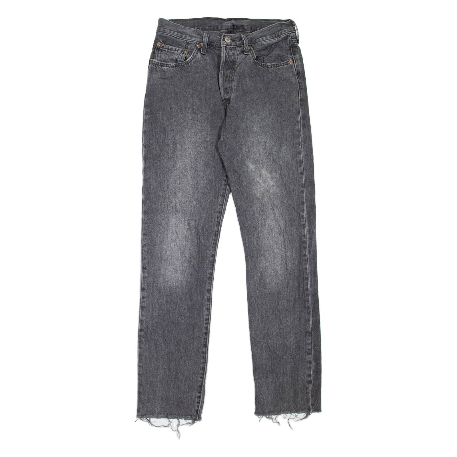 LEVI'S 501 Jeans Womens Grey Regular Straight Stone Wash W27 L30