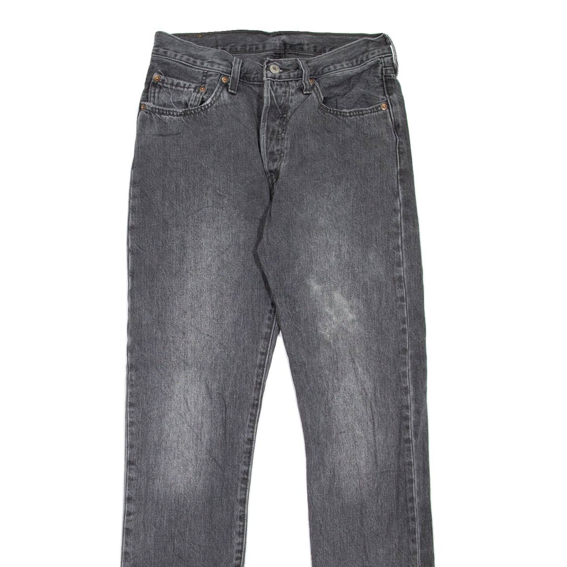 LEVI'S 501 Jeans Womens Grey Regular Straight Stone Wash W27 L30