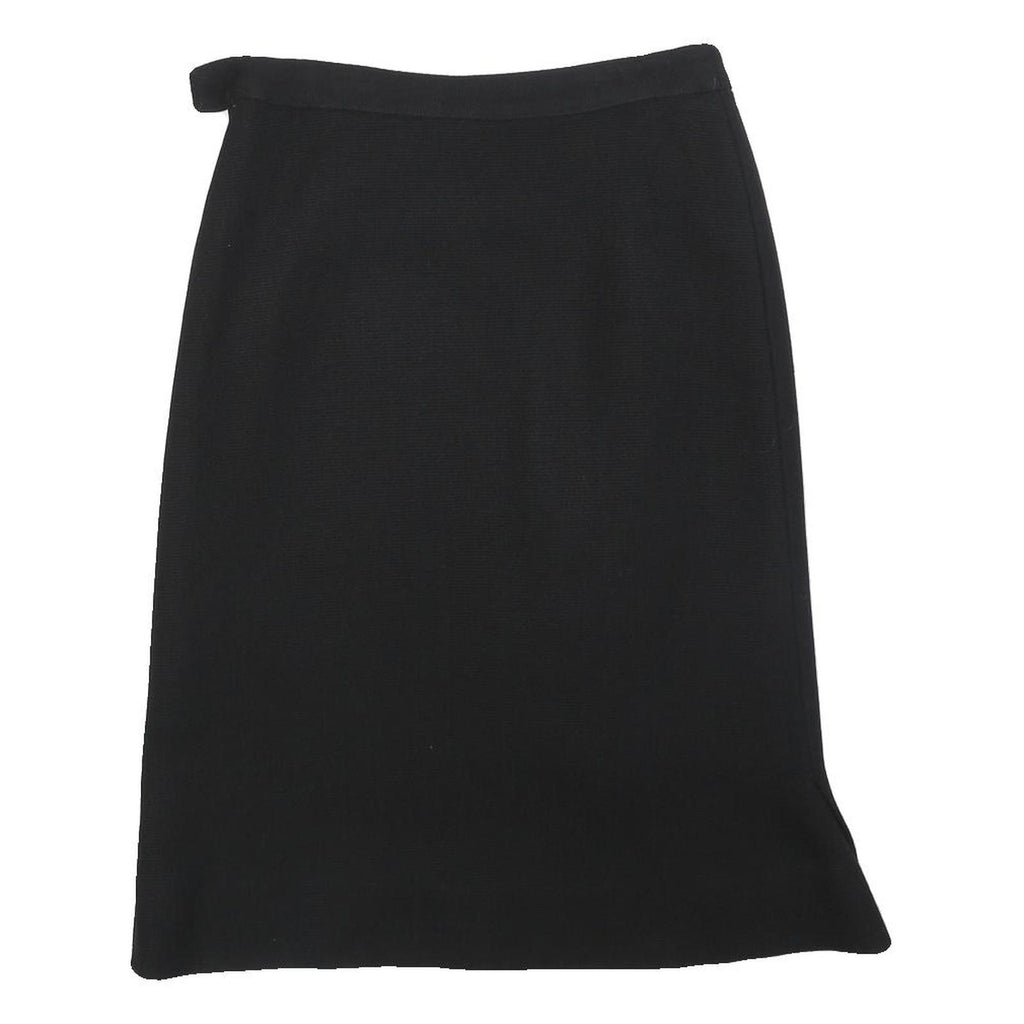 MONIQUE DELCOURT Womens Black Straight Knee Length Knit Skirt S Classic Style
