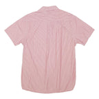 TOMMY HILFIGER Mens Red & White Striped Shirt M Button Down Casual