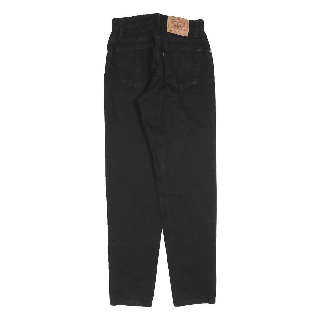 LEVI'S 551 Womens Relaxed Jeans Black Denim W27 L30 Zip Classic Fit