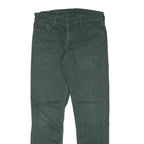 LEVI'S Mens Cotton Blend Green Slim Tapered Trousers W29 L27 Classic Zip Closure