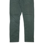 LEVI'S Mens Cotton Blend Green Slim Tapered Trousers W29 L27 Classic Zip Closure