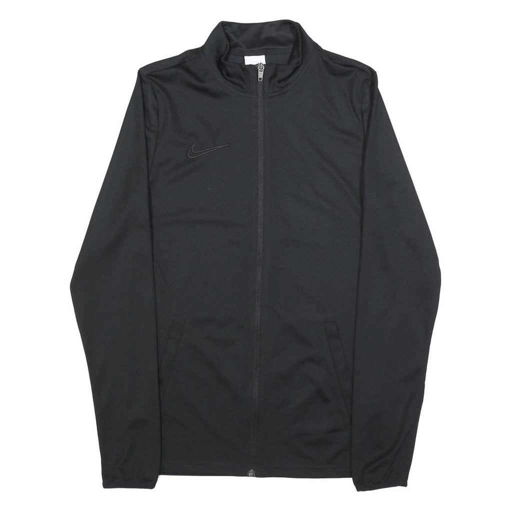 NIKE Mens Black Jacket S Polyester Blend Plain Zip Casual Athletic Sportswear