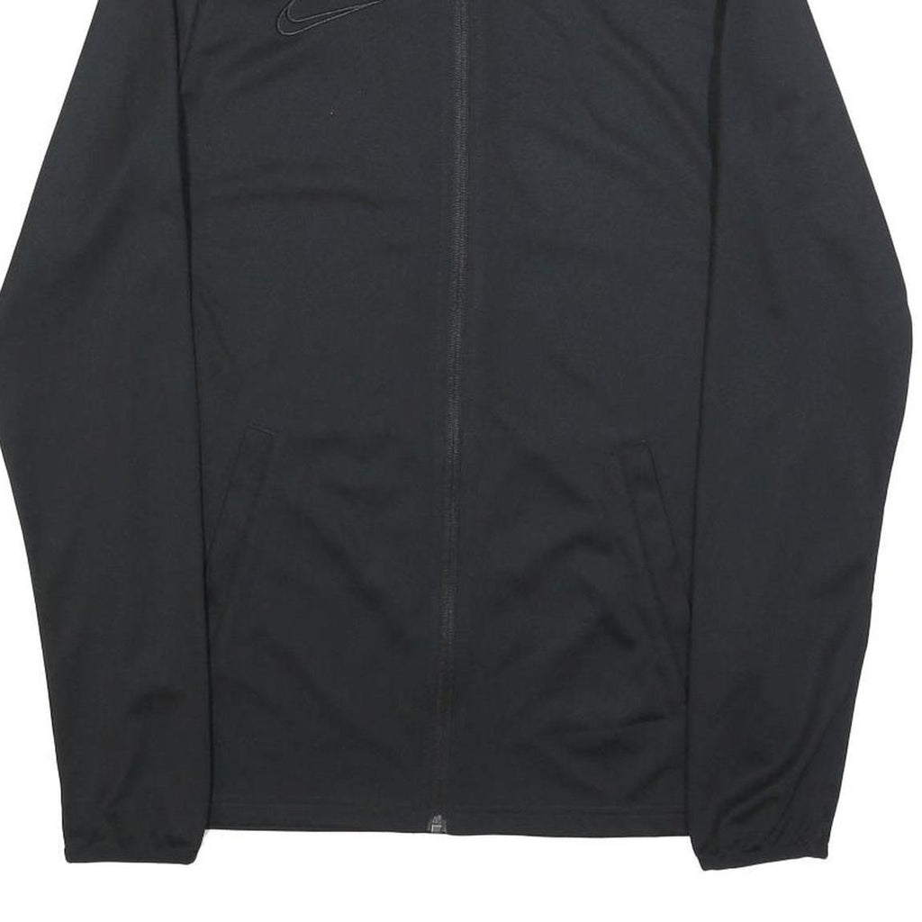 NIKE Mens Black Jacket S Polyester Blend Plain Zip Casual Athletic Sportswear